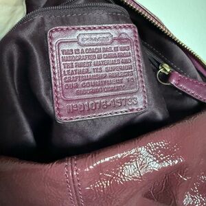 Coach Vintage Patent Leather Burgundy Women's Bag